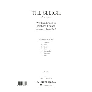The Sleigh (À La Russe) - Conductor Score (Full Score)